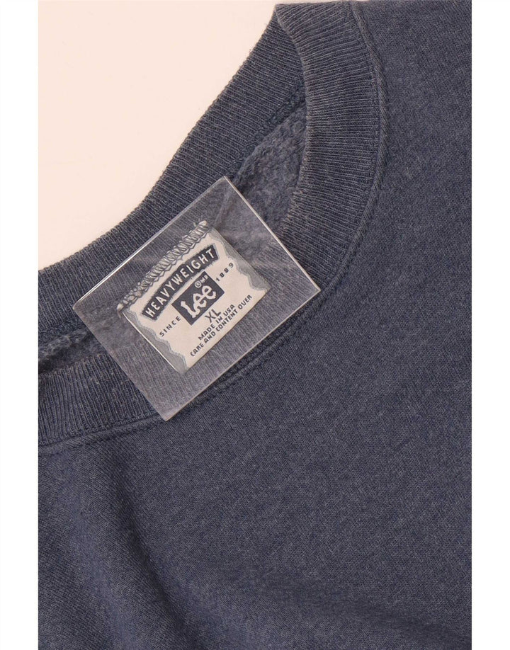 Lee Hombre Sudadera Jumper XL Azul Algodón