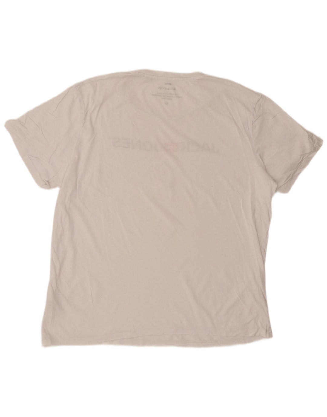 JACK & JONES Camiseta gráfica para hombre Top 2XL Algodón blanco