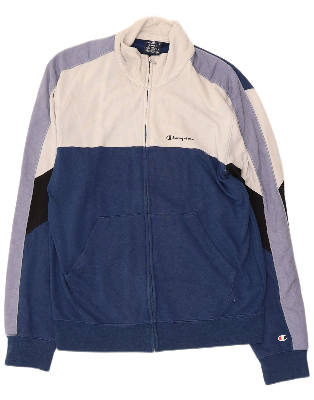 CHAMPION Chaqueta de chándal para hombre, talla grande, color azul marino, algodón