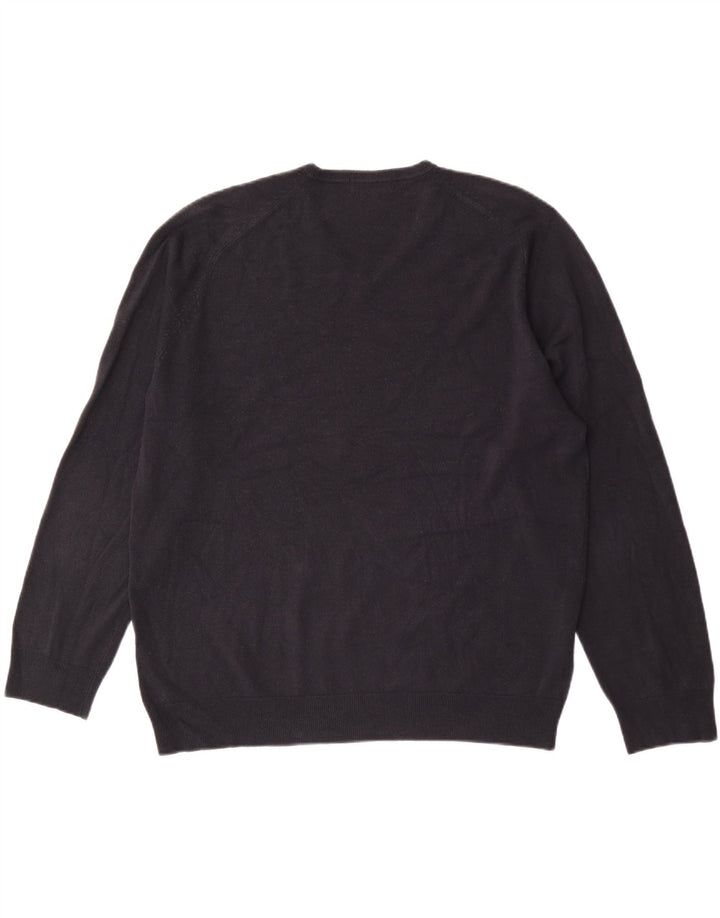 Marks & Spencer Jersey con Cuello en V para Hombre XL Acrílico Azul Marino