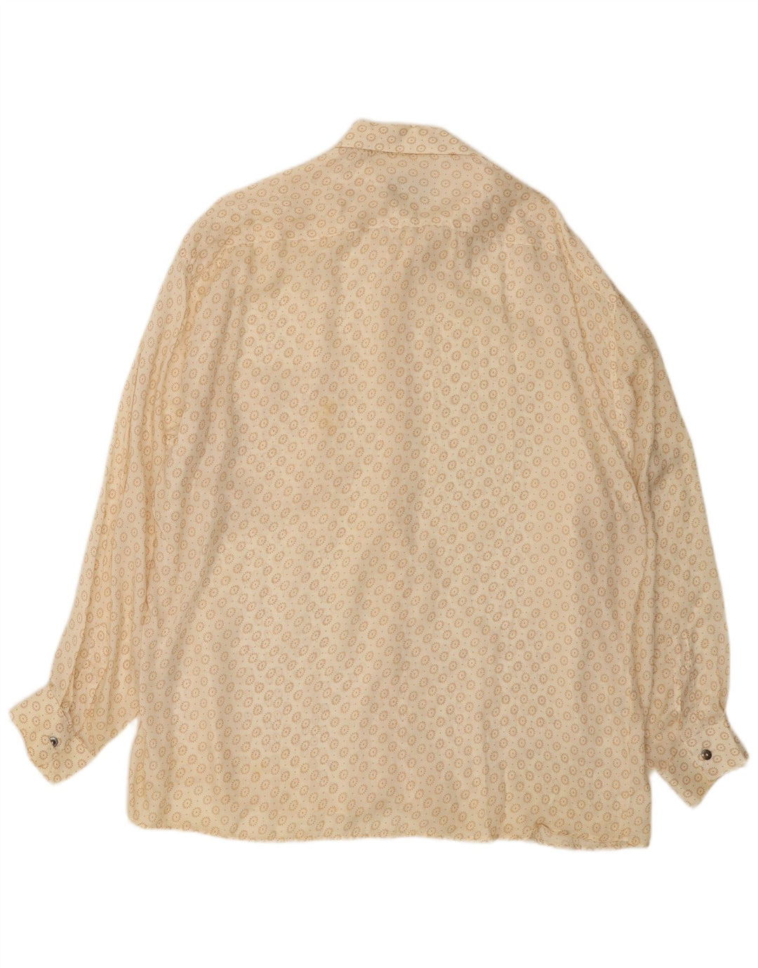 TIPO' S Camisa Hombre XL Off White Floral Cupro