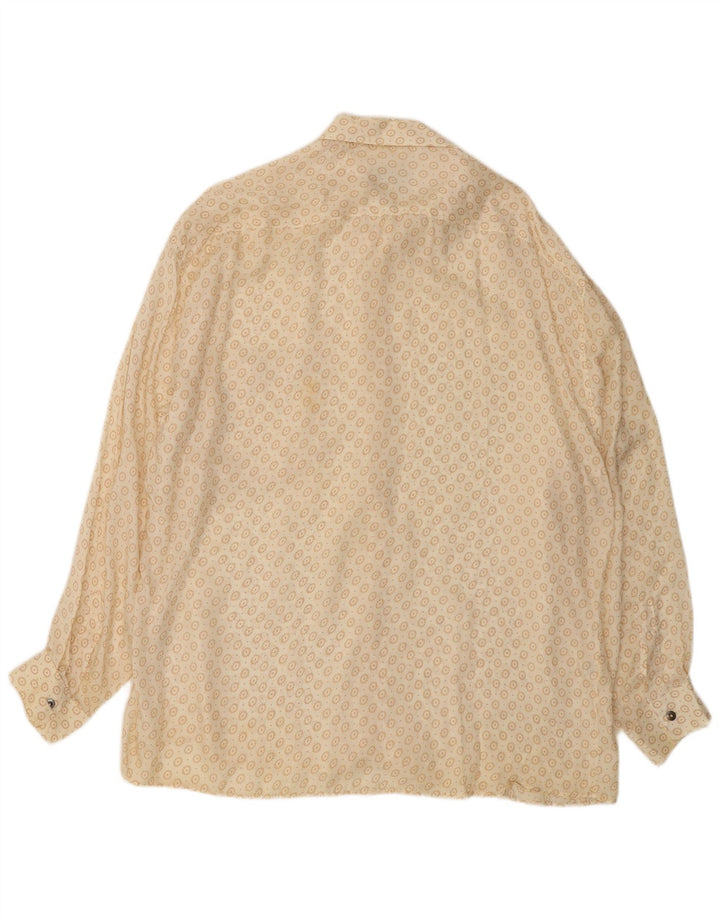 TIPO' S Camisa Hombre XL Off White Floral Cupro