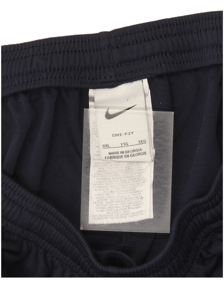 Nike - Pantalón de chándal Dri Fit para hombre, talla 2XL, poliéster azul marino
