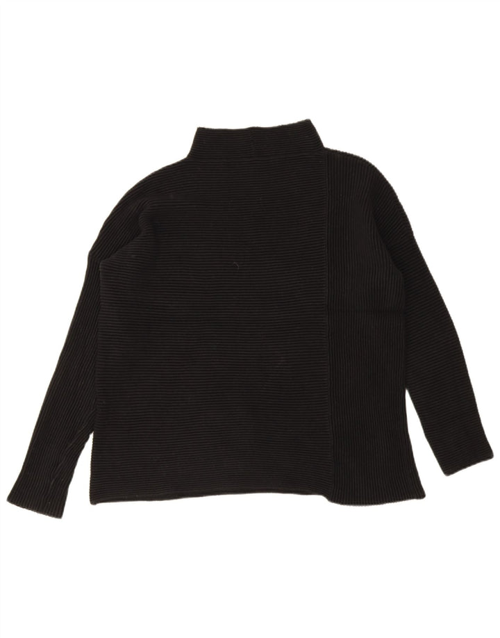 French Connection Suéter tipo jersey con cuello alto para mujer UK 40 Small Negro