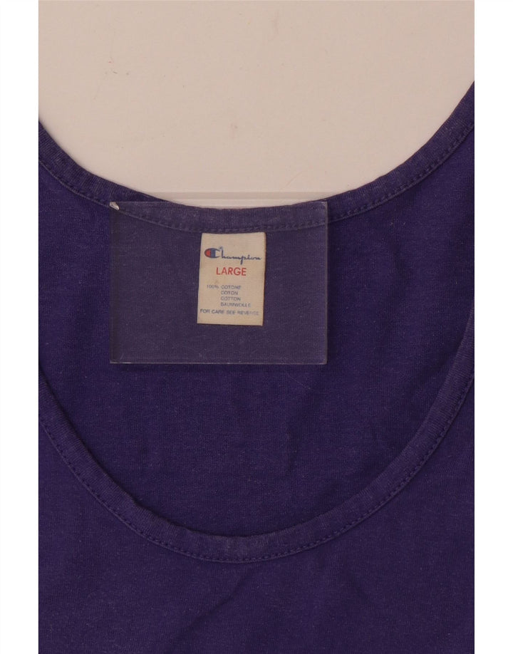 Champion Camiseta Sin Mangas Con Gráfico Para Hombre Grande Algodón Púrpura