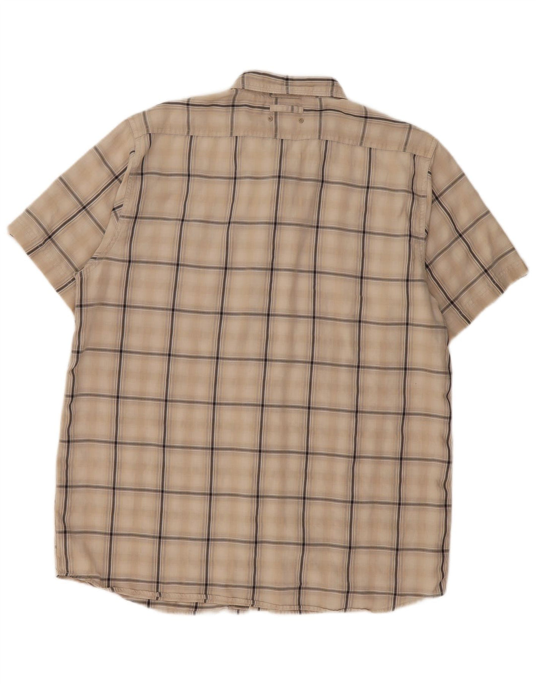 Camisa The North Face Hombre Manga Corta XL Cuadros Beige Poliéster