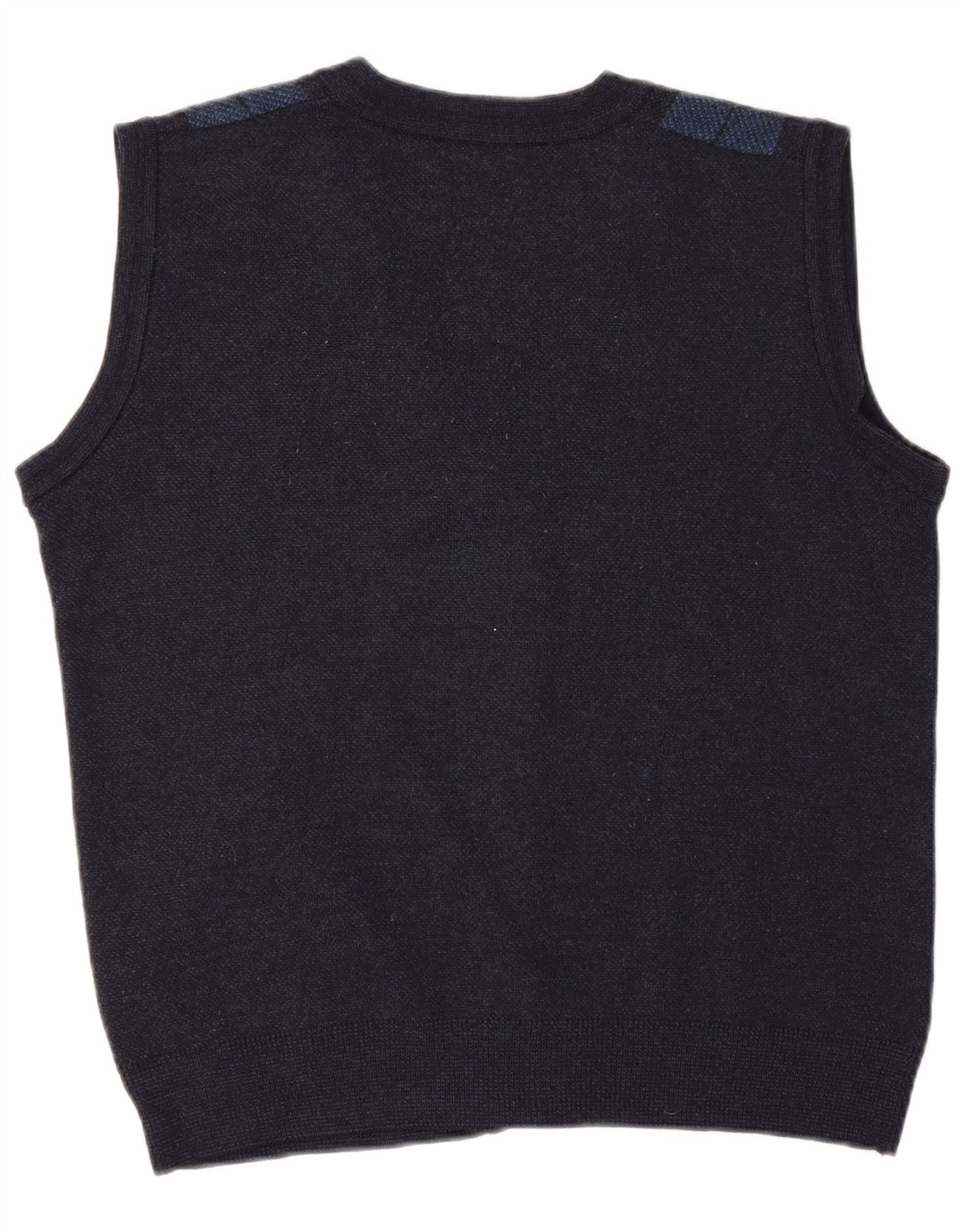 Senator Cárdigan sin mangas para hombre IT 52 Large Navy Blue Check