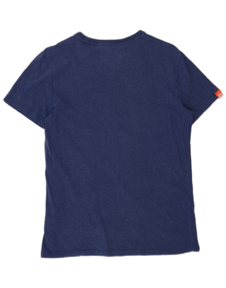 Superdry Camiseta para hombre Top Small de algodón moteado en azul