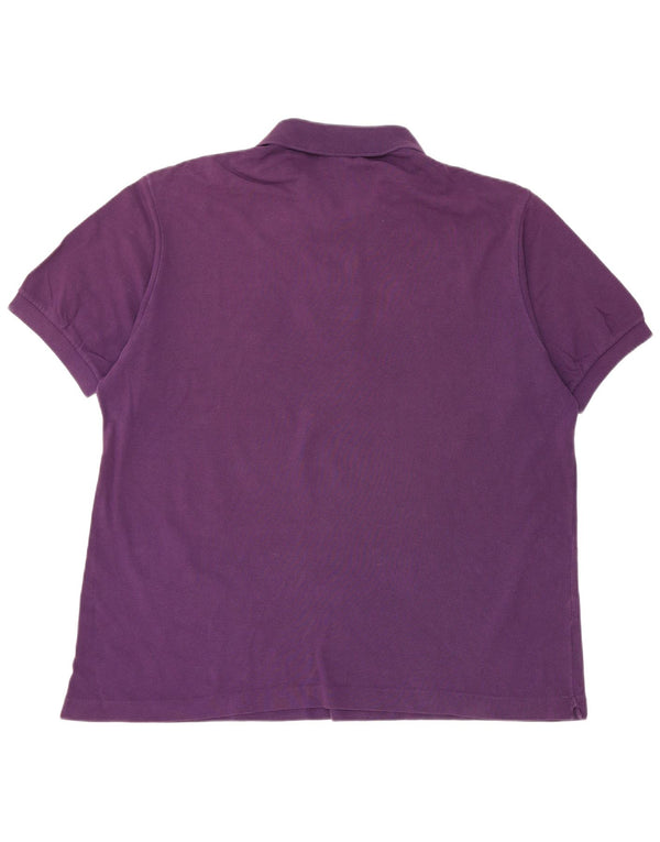 Polo Lacoste para hombre talla 7 2XL algodón morado