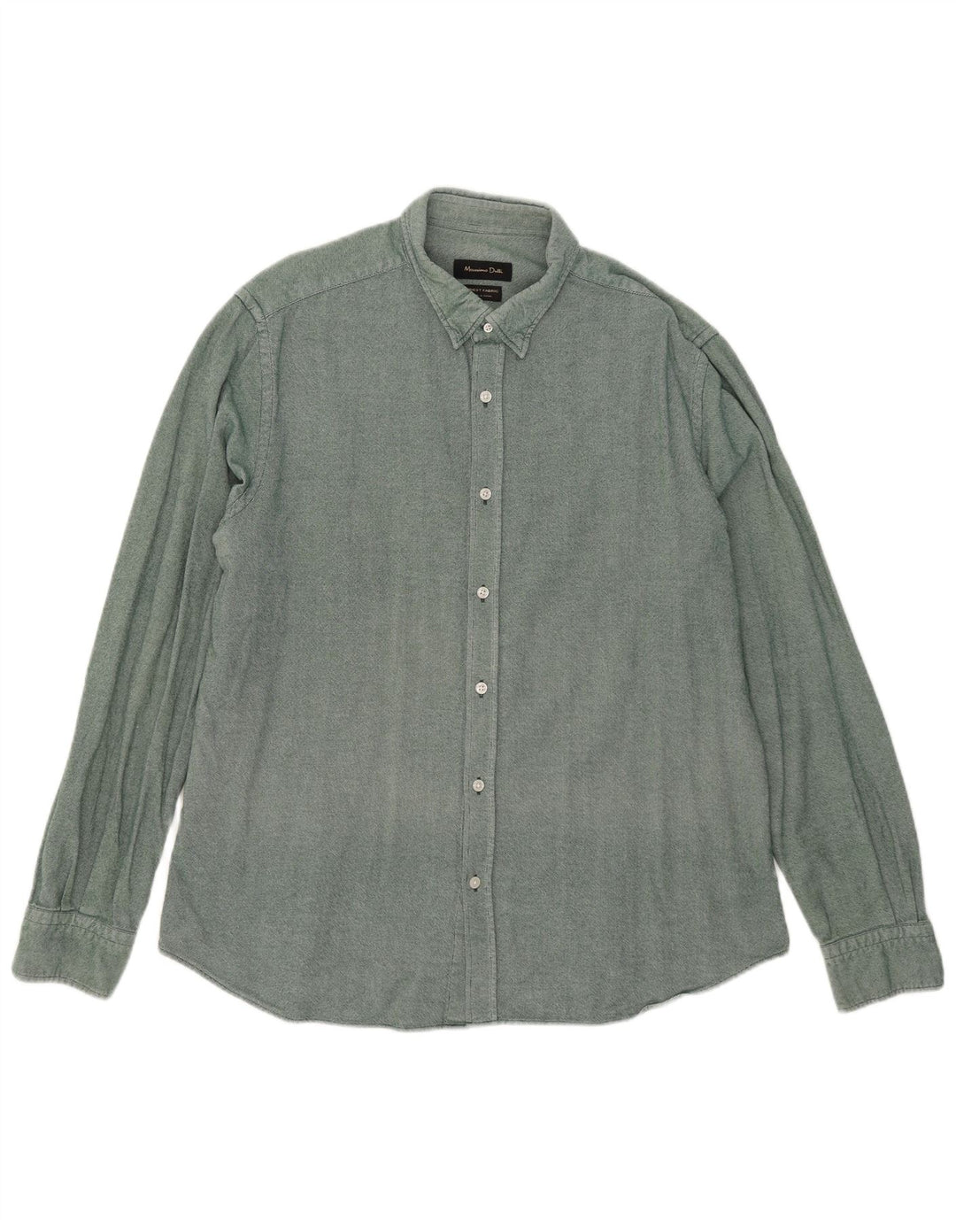 MASSIMO DUTTI Camisa Hombre XL Algodón Verde