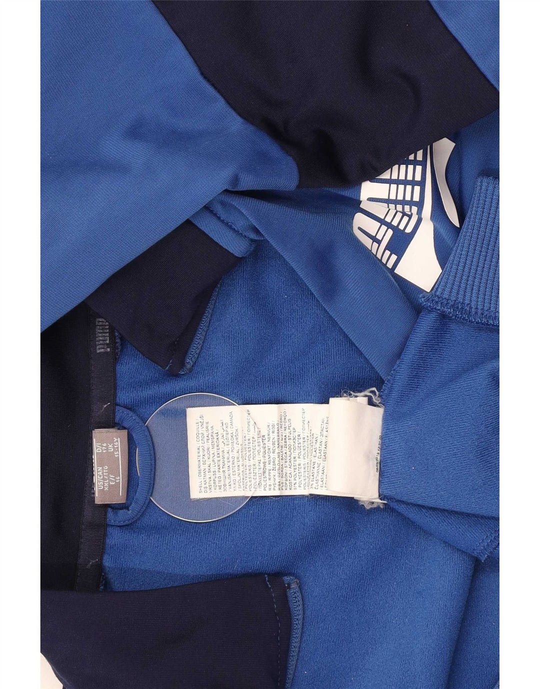 Puma - Chaqueta de chándal con gráfico para niños, 15-16 años, color azul