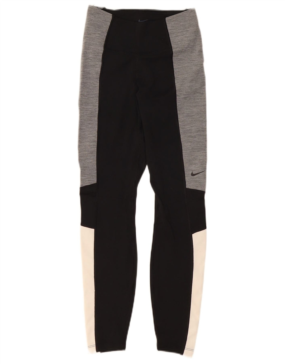 Leggings NIKE Dri Fit para mujer UK 4 XS Negro Colorblock Poliéster