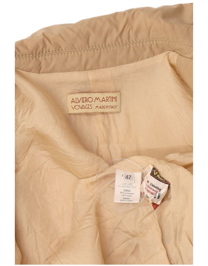 ALVIERO MARTINI Chaqueta tipo blazer Voyages de 4 botones para mujer IT 42 Beige medio