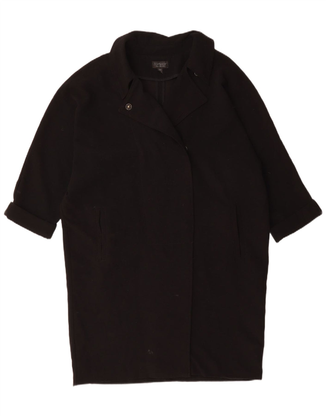 Topshop Abrigo extragrande para mujer UK 44 Grande Poliéster negro