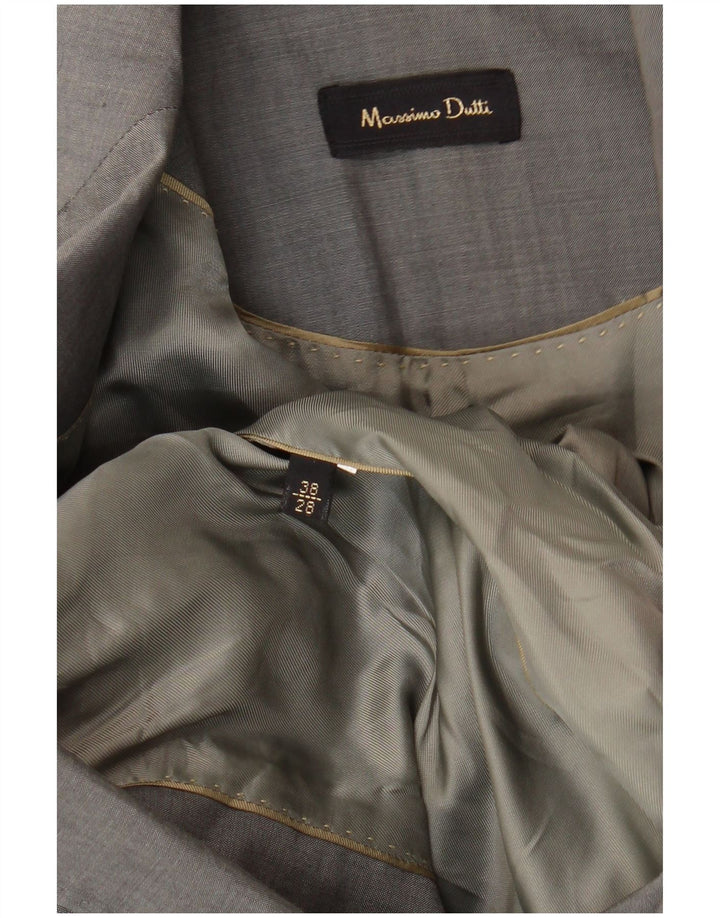 MASSIMO DUTTI Chaqueta tipo blazer de 2 botones para mujer EU 38 Small Grey