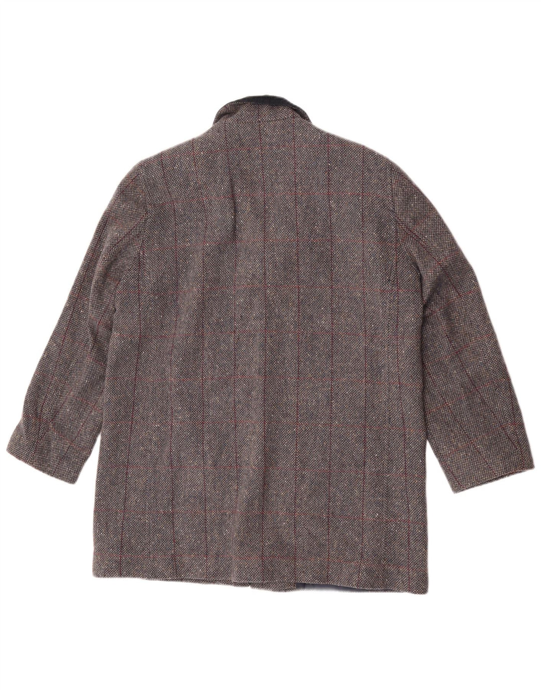 Abrigo Henry White para mujer Reino Unido 46 Lana de cordero a cuadros gris grande