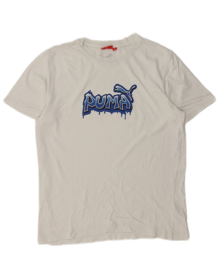 Puma Hombre Camiseta Gráfica Top Medium Blanco
