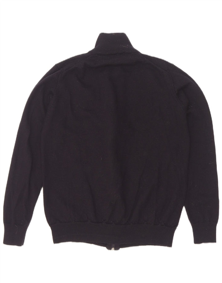 Zara Hombre Cárdigan Suéter Grande Negro