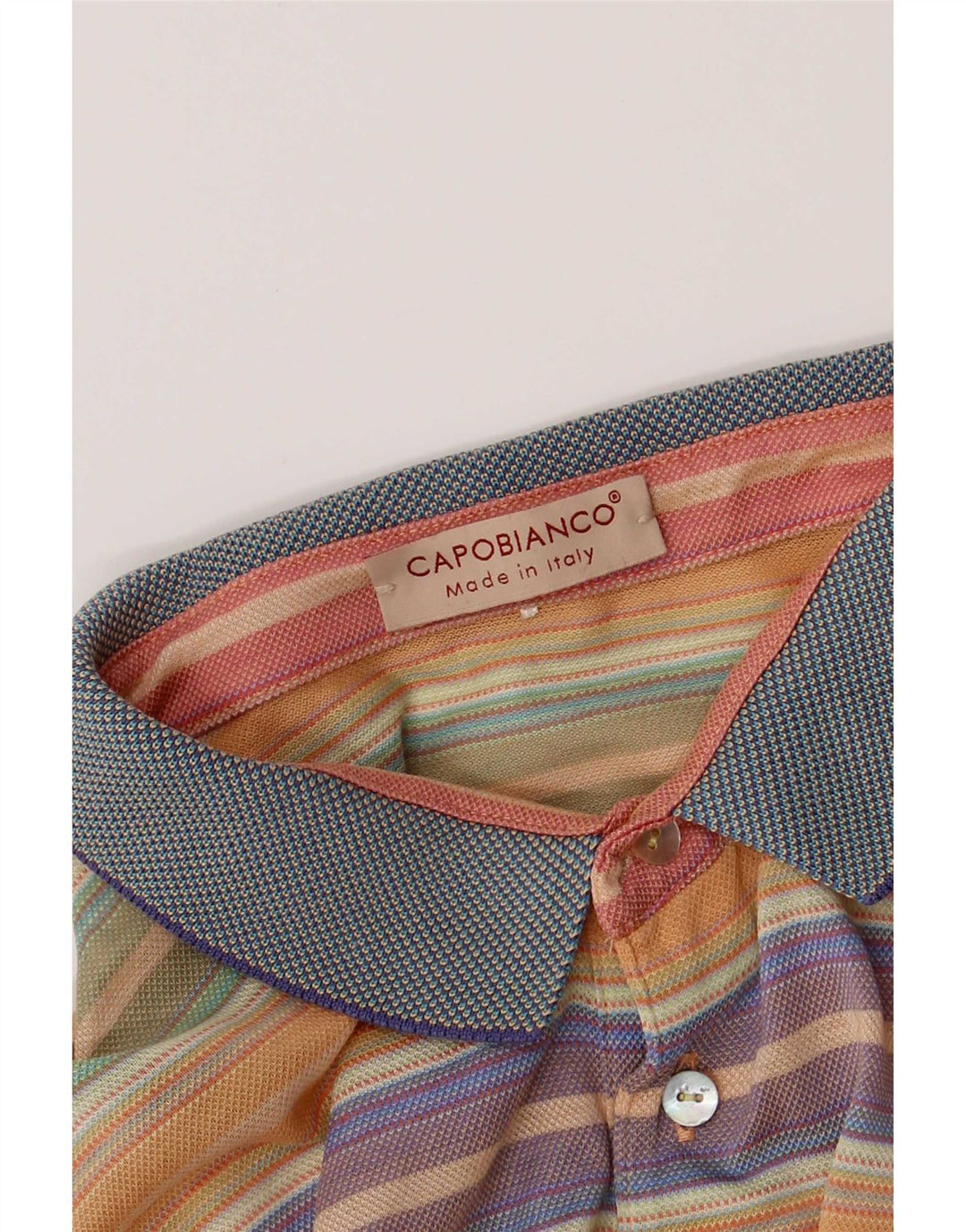Polo Capobianco Hombre Mediano Rayas Multicolor