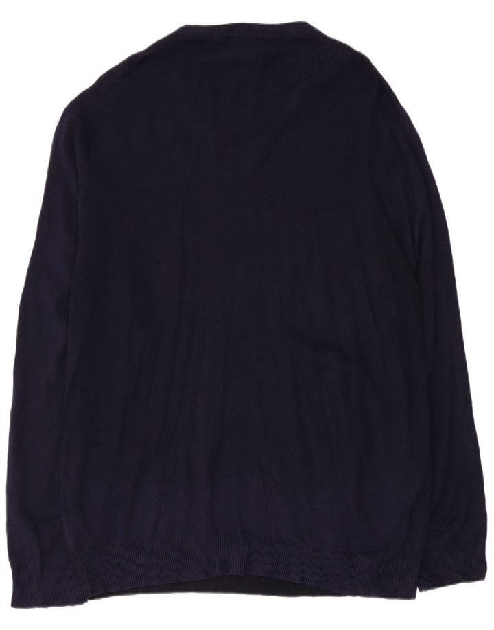 PIERRE CARDIN Jersey con cuello en V para hombre 2XL Azul marino Acrílico