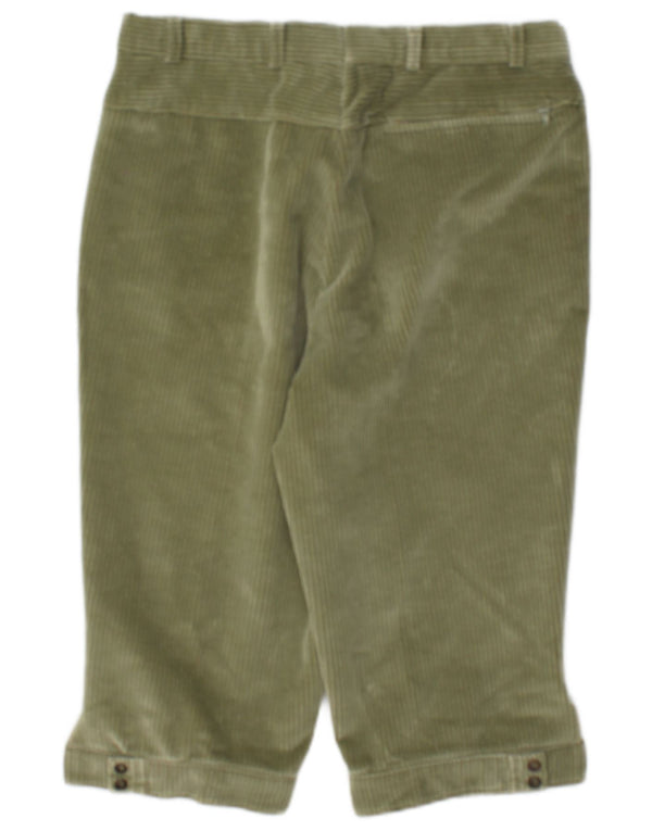 Pantalones cortos de pana vintage para hombre IT 48 Medio W30 Caqui