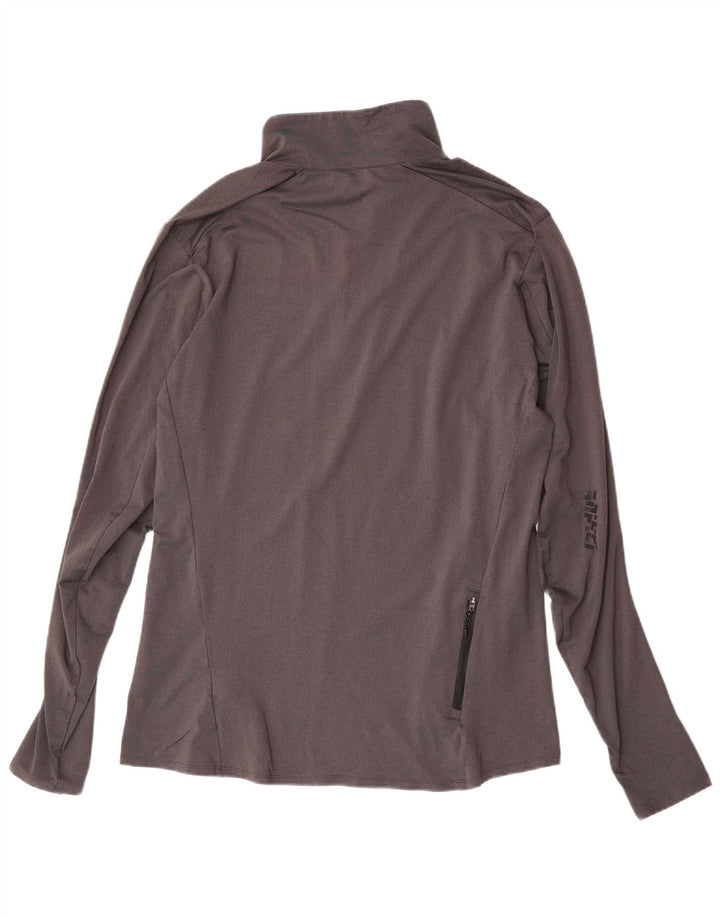 Adidas Mens Climalite Zip Neck Jersey Chándal Top Gris Medio Poliéster