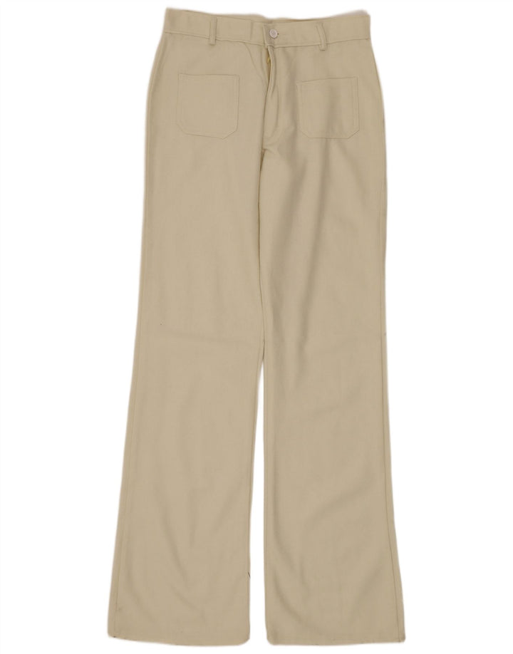 VINTAGE Pantalones casuales con corte de bota para mujer W30 L34 Beige