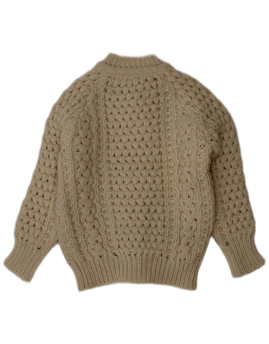 Cladyknit Cárdigan para niño 3-4 años Lana Beige