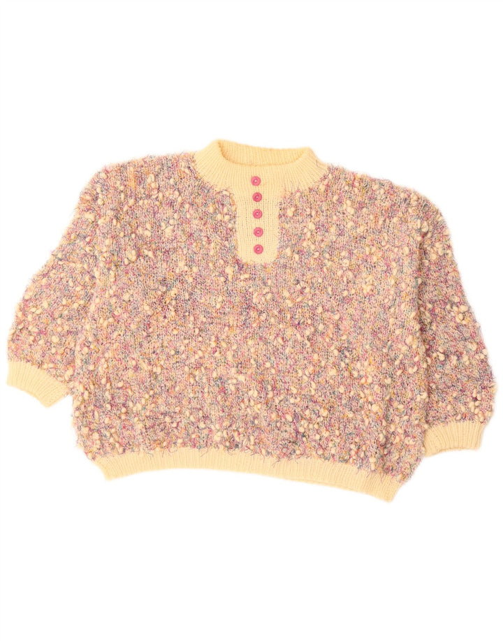 VINTAGE Mujer Turtle Neck Jumper Suéter UK 20 2XL Multicolor Flecked