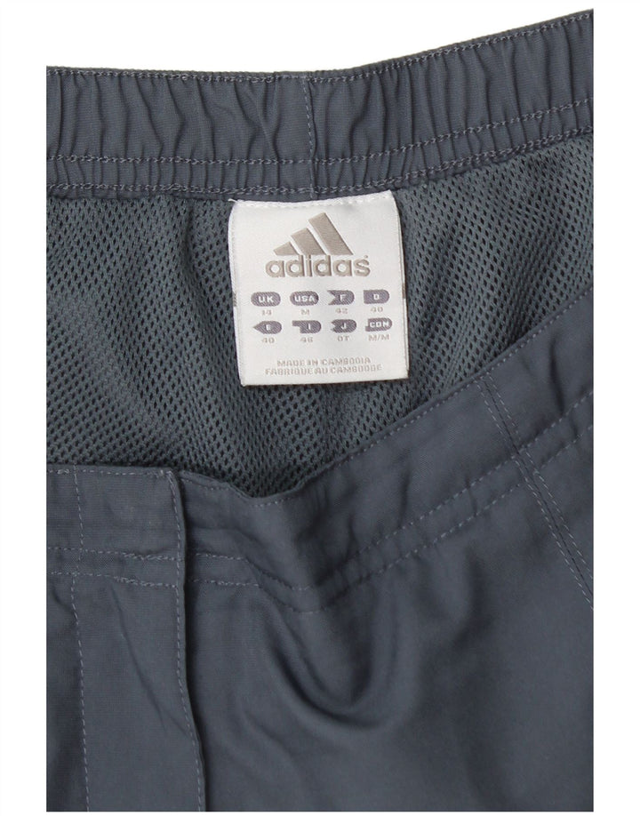 ADIDAS Pantalones de chándal Capri Cargo para mujer Reino Unido 14 Poliéster gris medio