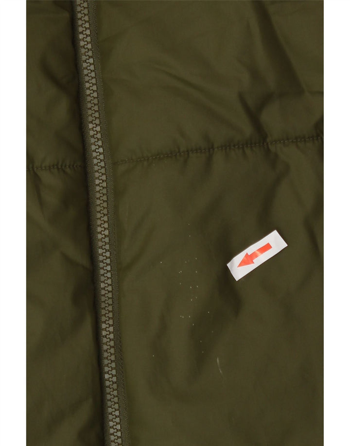 Nike Abrigo acolchado reversible gráfico para mujer UK 44 Poliéster caqui medio