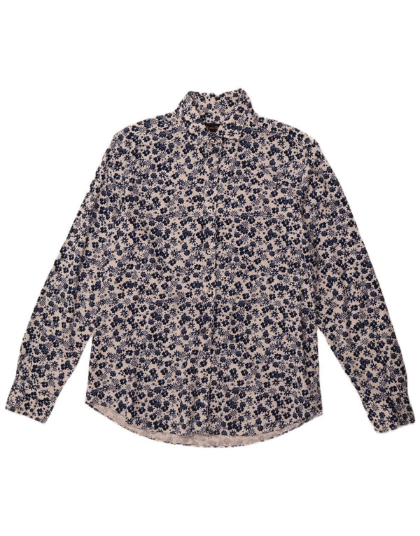 Camisa Massimo Dutti Hombre Large Azul Marino Floral