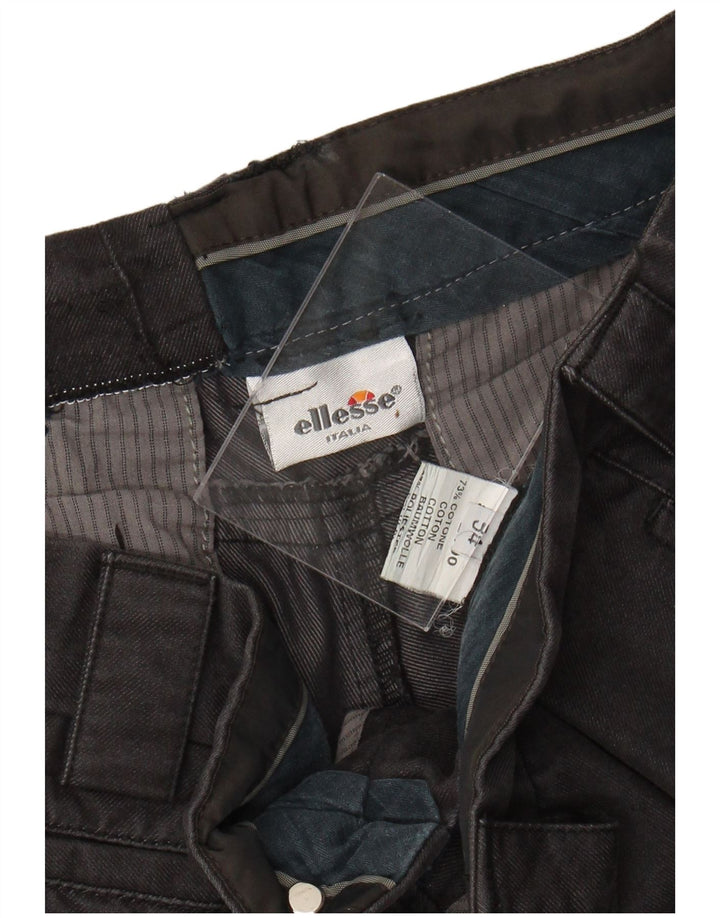 Ellesse Pantalón chino recto para hombre IT 54 2XL W36 L33 Algodón negro