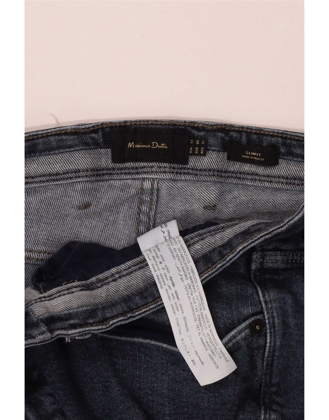 Massimo Dutti Jeans Hombre Slim W31 L29 Algodón Azul