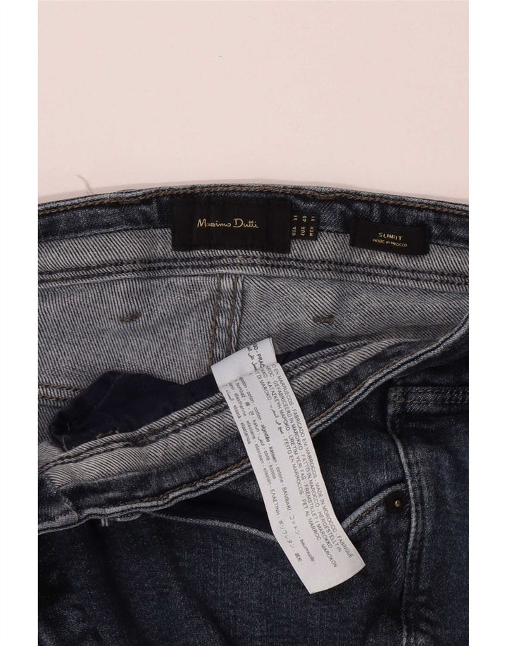 Massimo Dutti Jeans Hombre Slim W31 L29 Algodón Azul