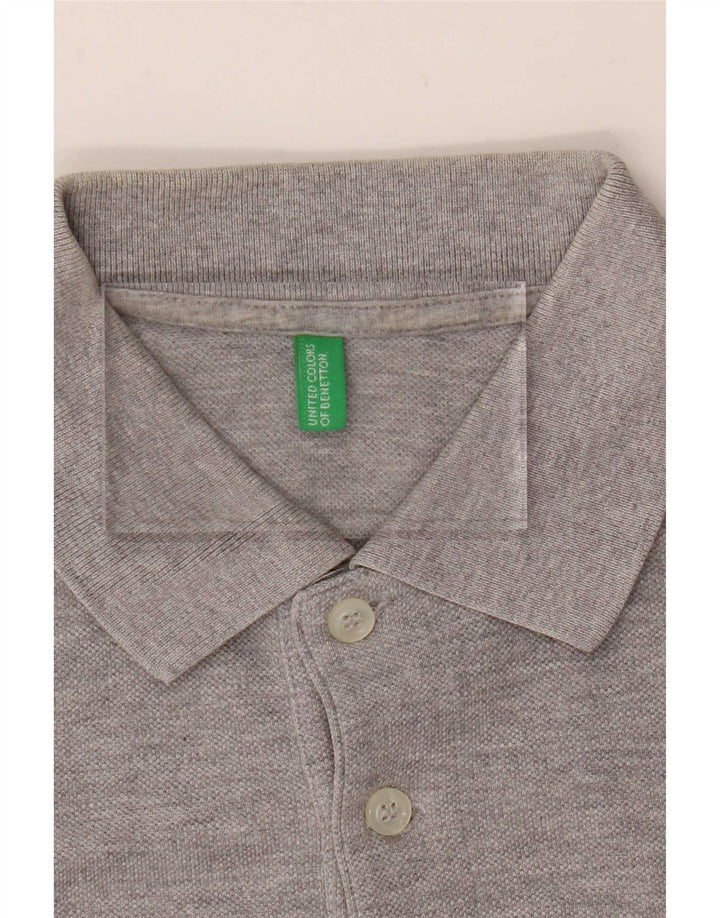 Benetton Polo Hombre Gris Pequeño