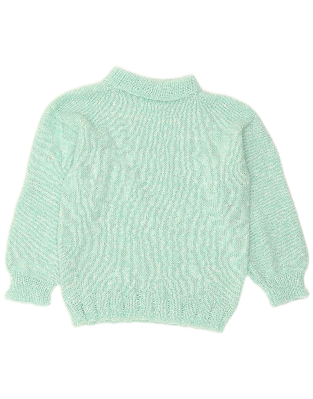 Vintage mujer rollo cuello jersey suéter Reino Unido 12 turquesa medio