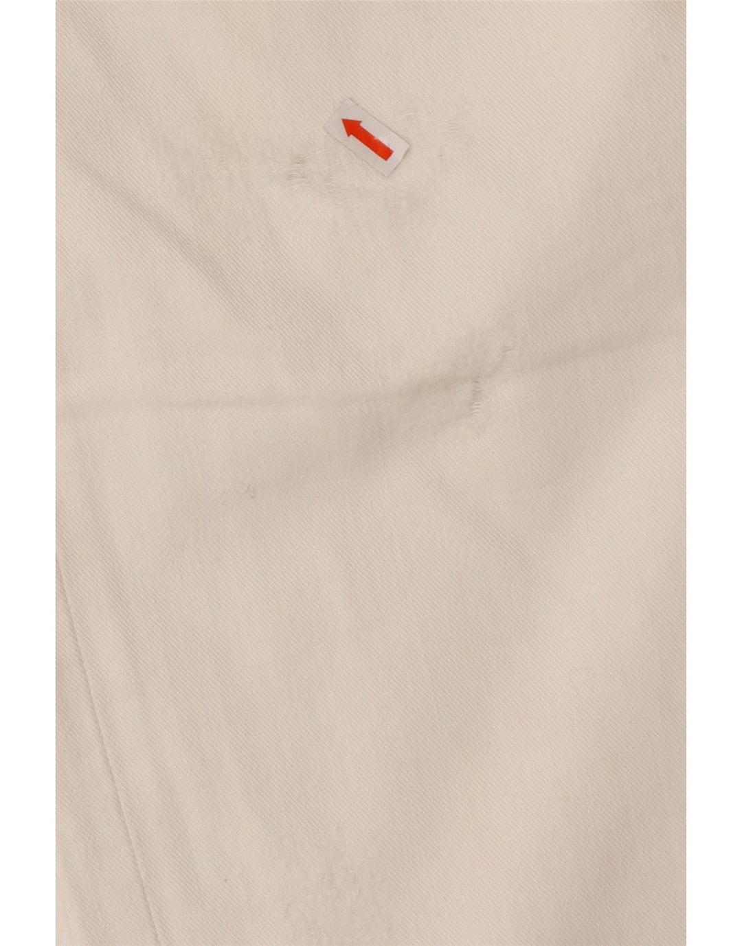 ZU ELEMENTS Vaqueros rectos desgastados para mujer W32 L34 Algodón blanco