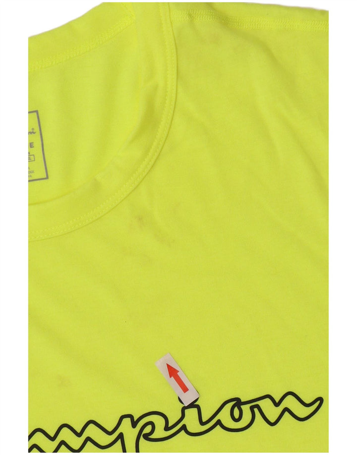 Champion Camiseta gráfica para hombre Top 2XL Poliéster amarillo