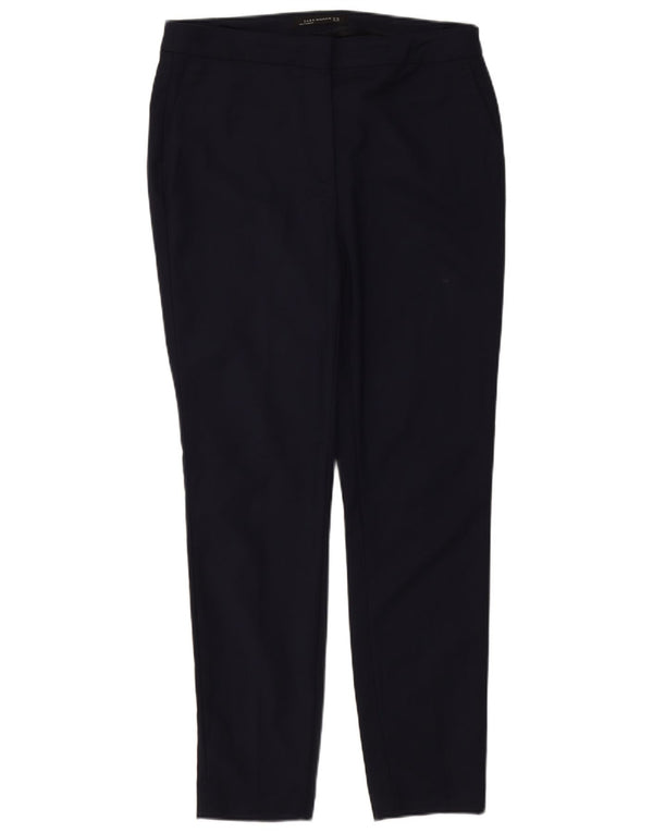 Zara Pantalones Casuales Pitillo para Mujer EU 44 Large W34 L29 Algodón Azul Marino