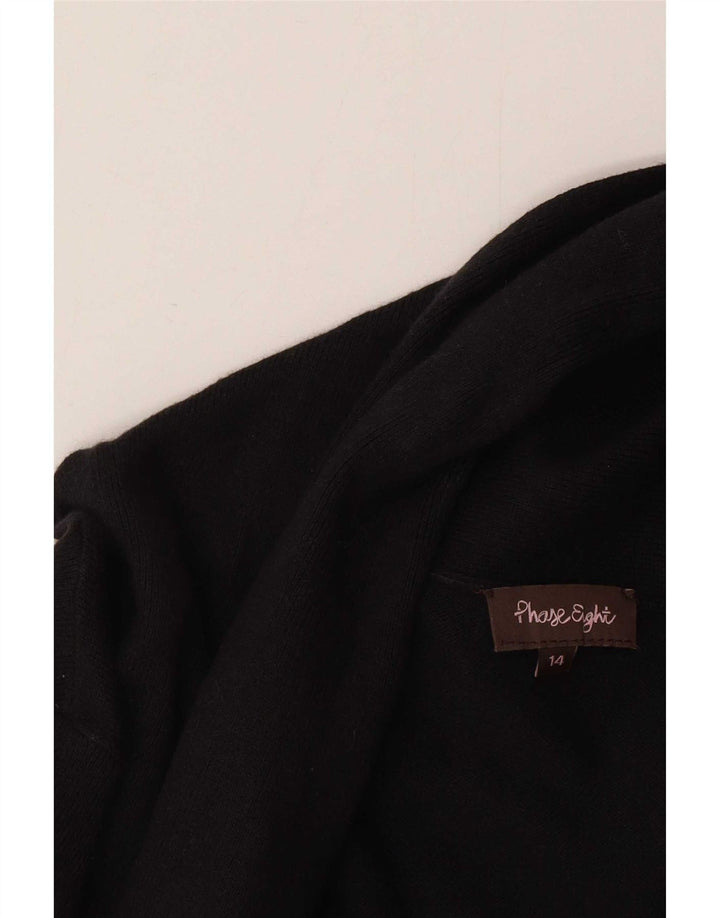 Phase Eight Suéter tipo cárdigan abierto largo para mujer UK 44 Algodón negro mediano