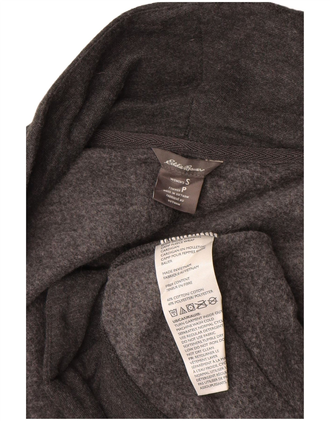 Eddie Bauer Suéter tipo cárdigan abierto de gran tamaño para mujer Reino Unido 10 Pequeño algodón gris
