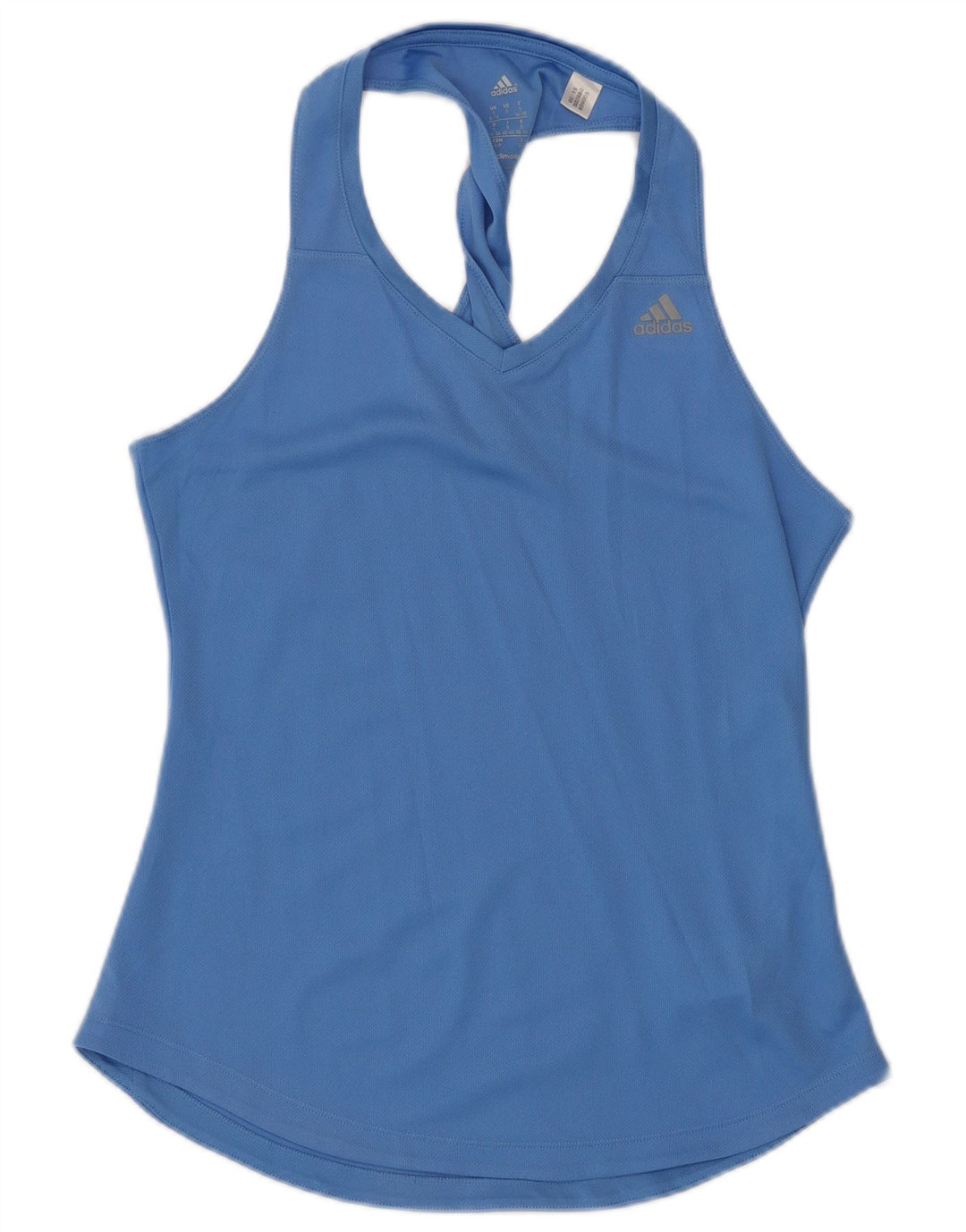 Adidas Mujer Climalite Chaleco Top UK 8/10 Pequeño Azul Poliéster