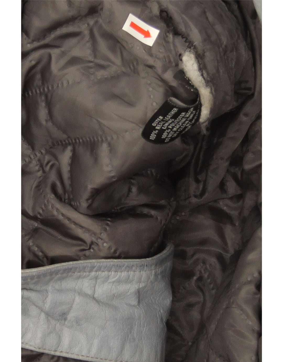 Smart Range Chaqueta motera de cuero para mujer UK 20 2XL Cuero azul