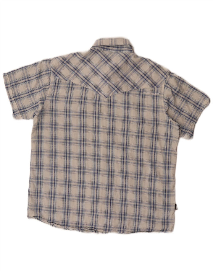 Camisa Quiksilver Hombre De Manga Corta Small Blue Check