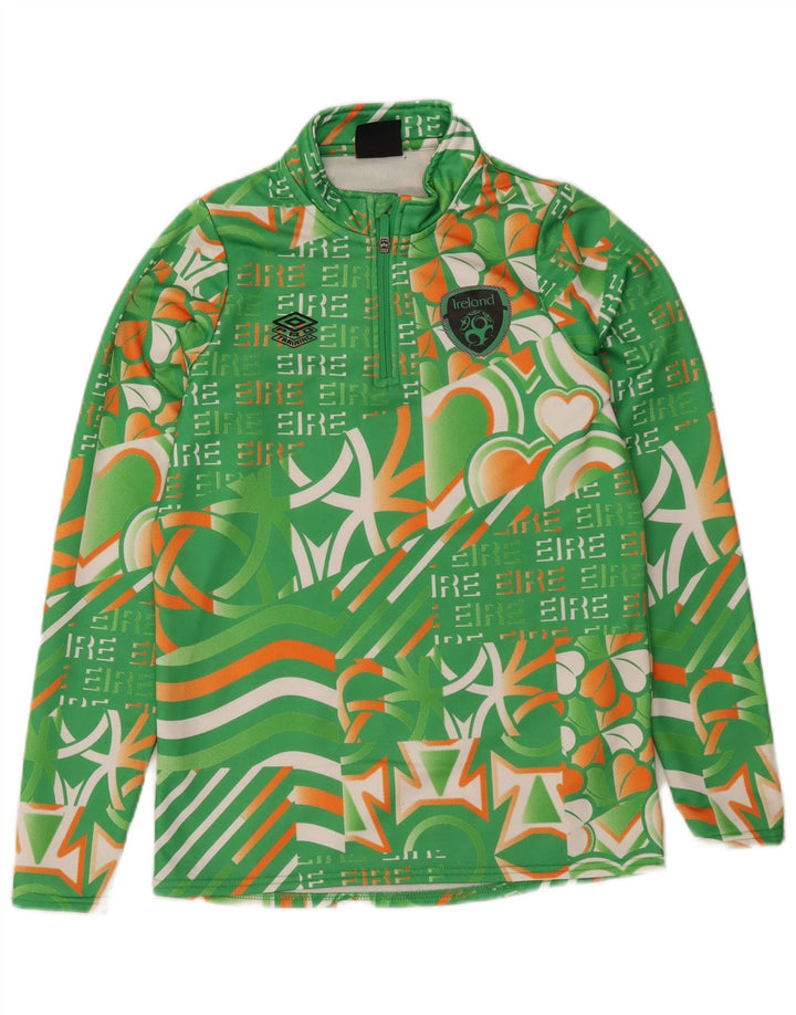 Umbro Top de chándal con estampado gráfico para niñas 11-12 años Grande Verde