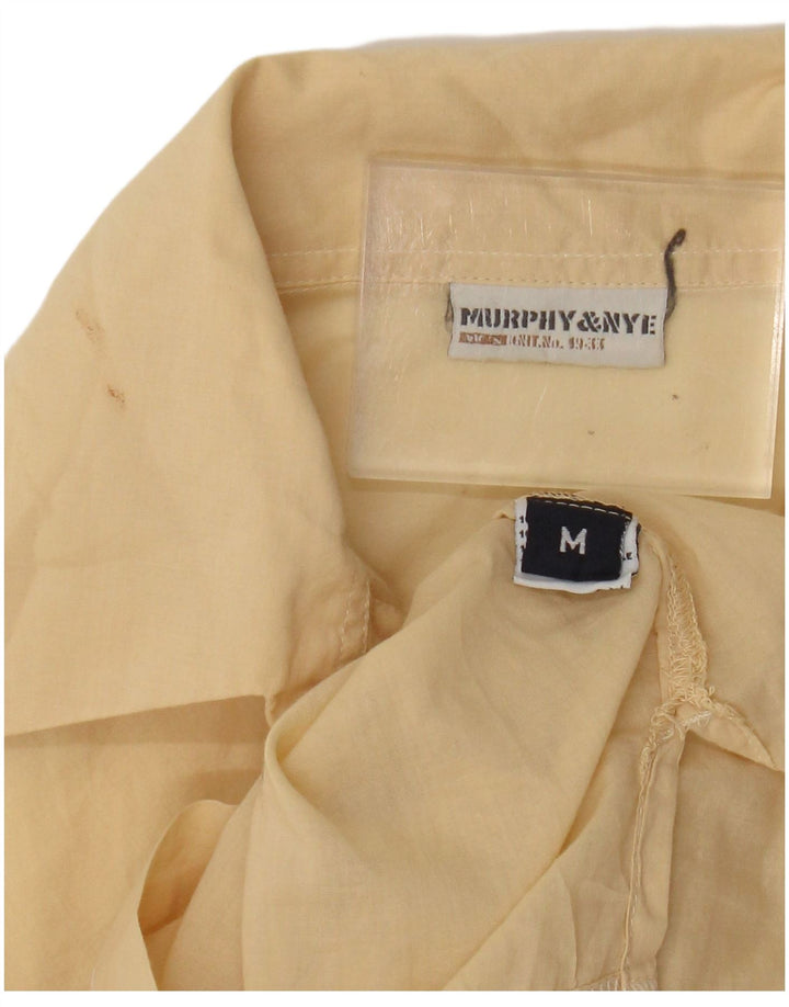 Murphy & Nye Camisa tipo jersey de manga 3/4 para mujer UK 14 Algodón amarillo mediano