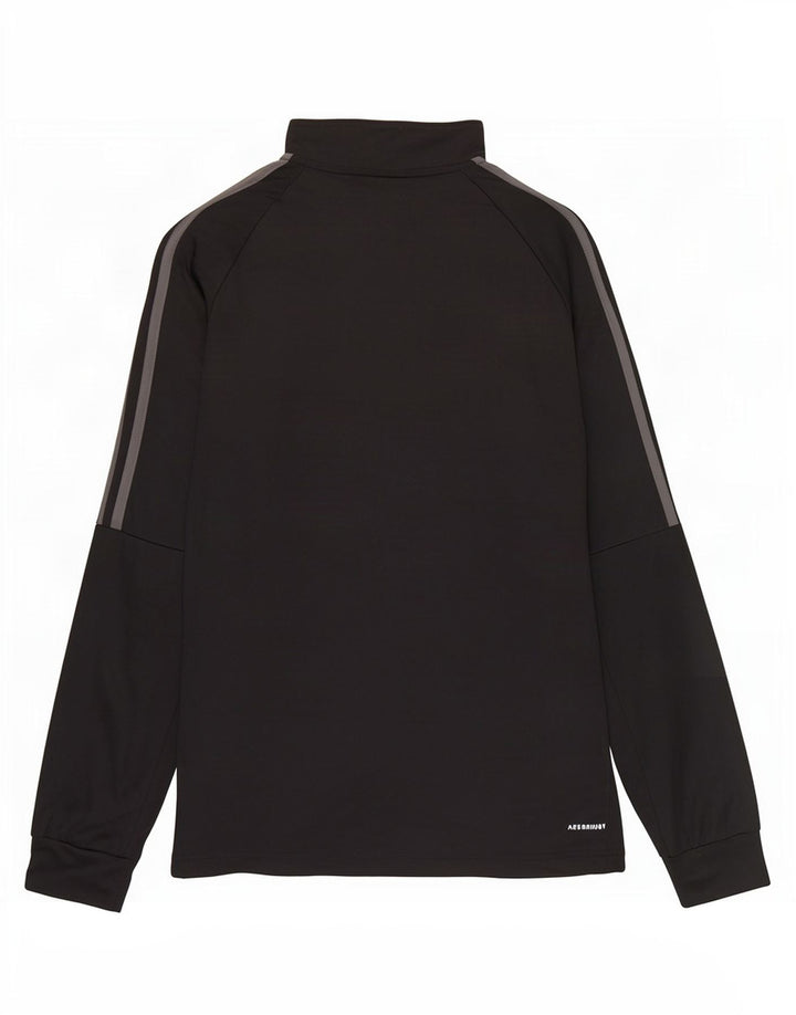 Adidas Aeroready - Chándal con cremallera y cuello para hombre, talla grande, poliéster negro