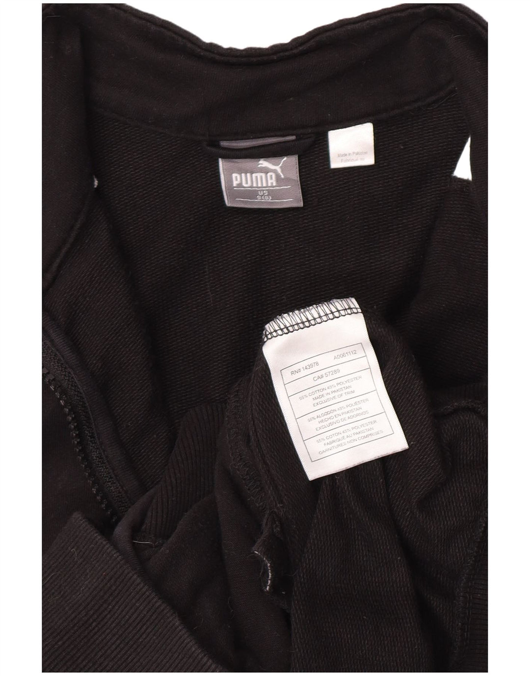 Puma Chaqueta de chándal para niño, 7-8 años, pequeña, color negro, algodón