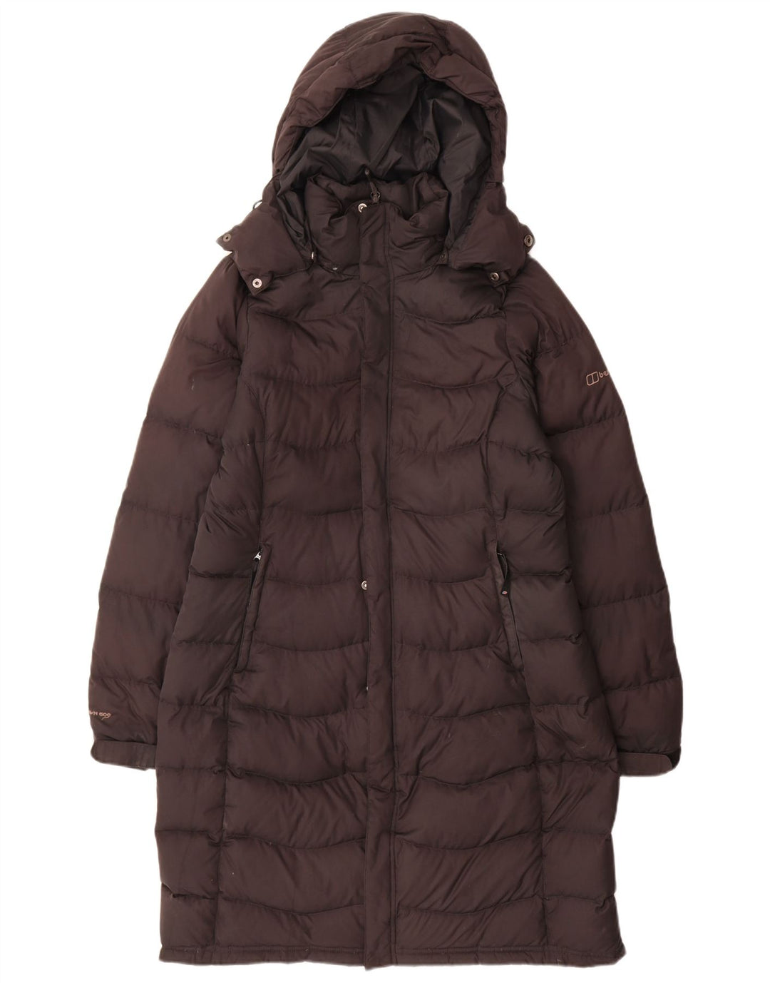 Berghaus Abrigo acolchado con capucha para mujer UK 40 Mediano Poliéster negro